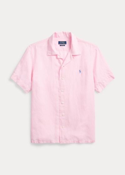 Camisa Polo Ralph Lauren Hombre Rosas - Custom Fit Linen-Blend - CTRXD6958